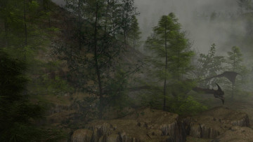 Картинка 3д графика creatures существа дракон лес