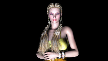 Картинка 3д графика people люди взгляд девушка