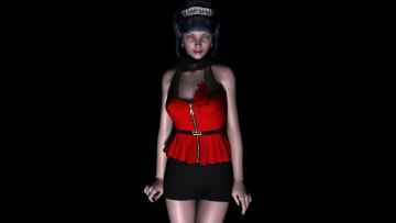 обоя 3д, графика, people, люди, взгляд, девушка