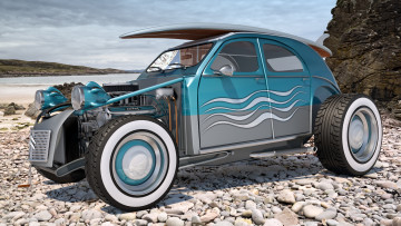 Картинка автомобили 3д автомобиль галька