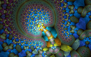 Картинка 3д графика fractal фракталы фон узор цвета