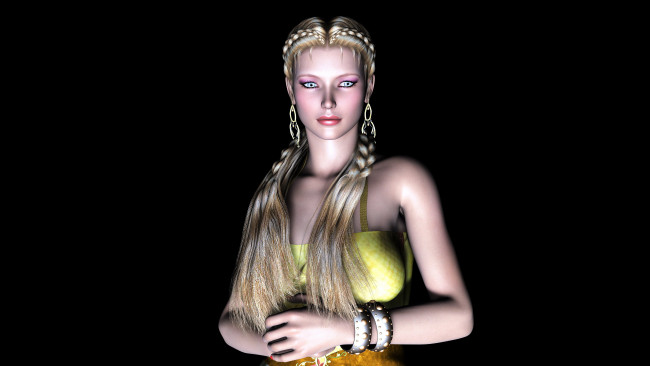 Обои картинки фото 3д, графика, people, люди, взгляд, девушка