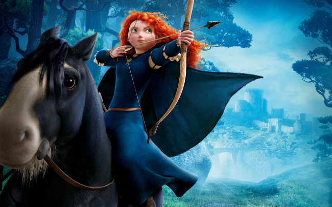 Обои картинки фото brave, мультфильмы, храбрая, сердцем