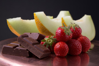 Картинка еда разное шоколад клубника дыня