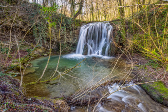 Картинка природа водопады водопад лес река