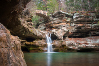 Картинка природа водопады водопад река лес