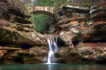 Картинка природа водопады водопад река лес
