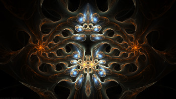 Картинка 3д+графика фракталы+ fractal цвета фон узор