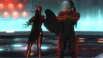 Картинка видео+игры dead+or+alive+5 мужчина демон фон взгляд девушка