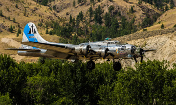 Картинка b-17+bomber авиация боевые+самолёты бомбардировщик