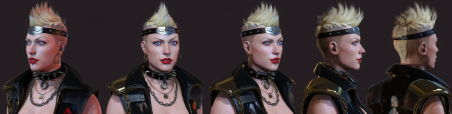 Обои картинки фото 3д графика, портрет , portraits, панк, девушка, взгляд, фон