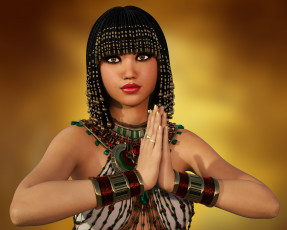 Картинка 3д+графика люди+ people девушка взгляд фон