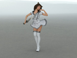 Картинка 3д+графика люди+ people девушка взгляд фон