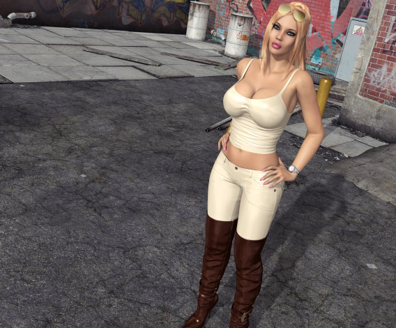 Обои картинки фото 3д графика, люди , people, фон, взгляд, девушка