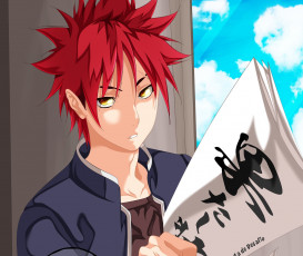 Картинка аниме shokugeki+no+soma парень сома