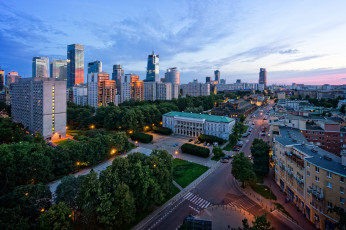 Картинка warsaw +poland города варшава+ польша панорама