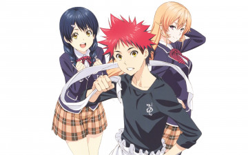 Картинка аниме shokugeki+no+soma девушки парень сома