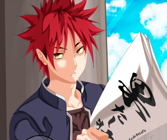 Обои картинки фото аниме, shokugeki no soma, парень, сома