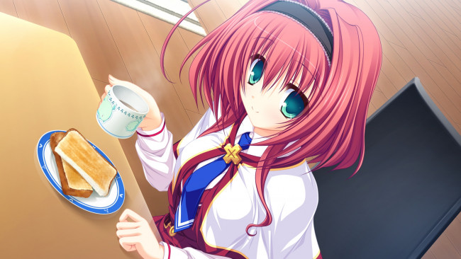 Обои картинки фото аниме, lunaris filia, фон, девушка, взгляд