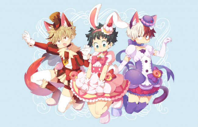 Обои картинки фото аниме, boku no hero academia, моя, геройская, академия