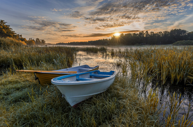 Обои картинки фото корабли, лодки,  шлюпки, река, лес