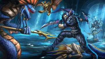 Картинка видео+игры world+of+warcraft униформа маска эльф бой девушка существа