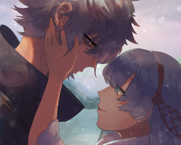 Обои картинки фото аниме, fate, stay night, двое