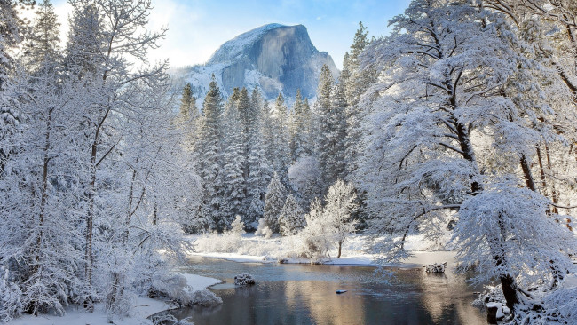 Обои картинки фото природа, реки, озера, снег, зима