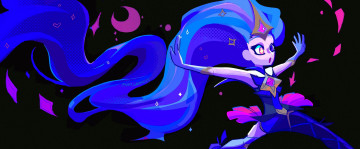 Картинка видео+игры league+of+legends девушка волосы фигуры zoe