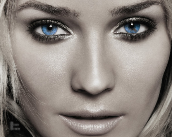 Обои картинки фото девушки, diane kruger, лицо, блондинка