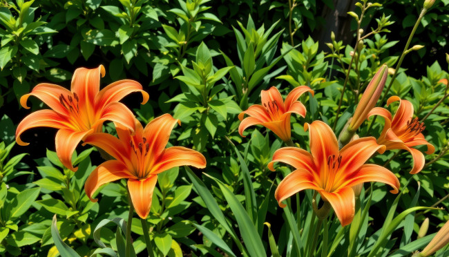 Обои картинки фото 3д графика, цветы , flowers, оранжевые, лилии