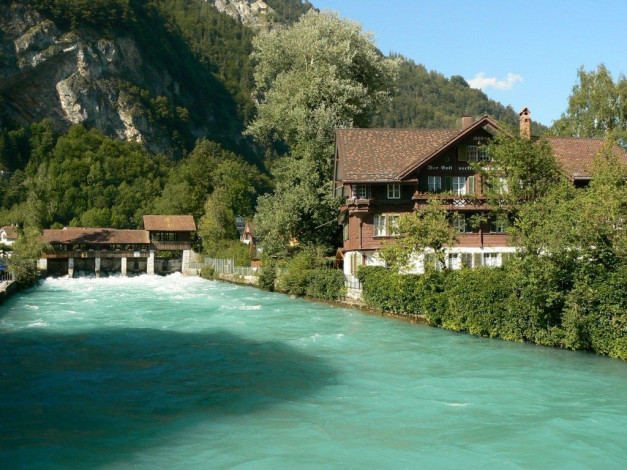 Обои картинки фото interlaken, switzerland, города, пейзажи