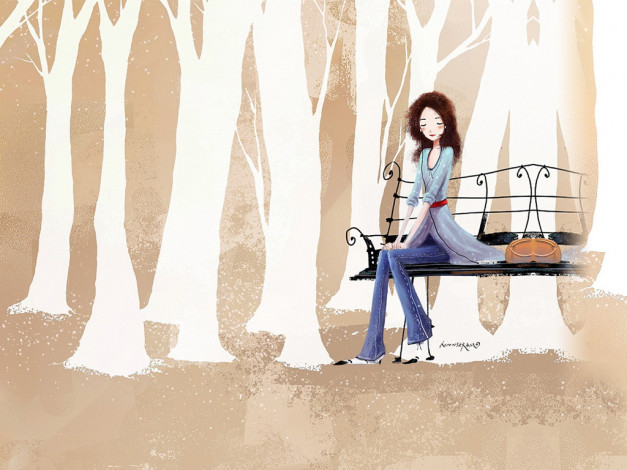 Обои картинки фото рисованные, люди