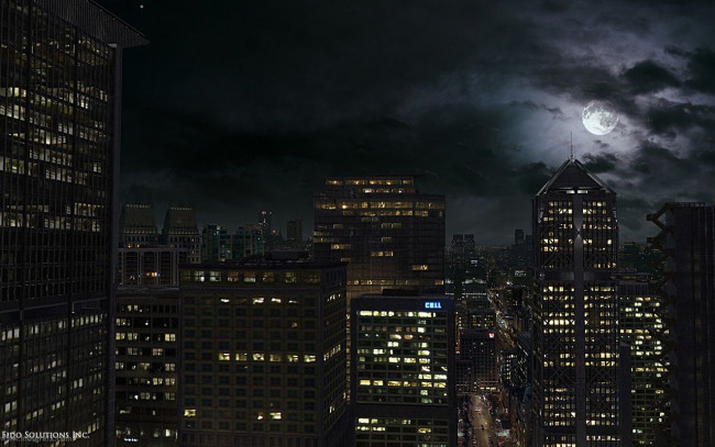 Обои картинки фото рисованные, города