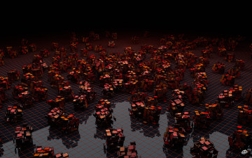 Картинка 3д графика другое клетка кубики