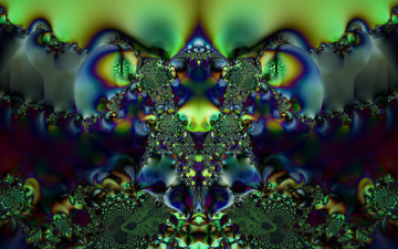 Картинка 3д графика fractal фракталы фрактал узор тёмный