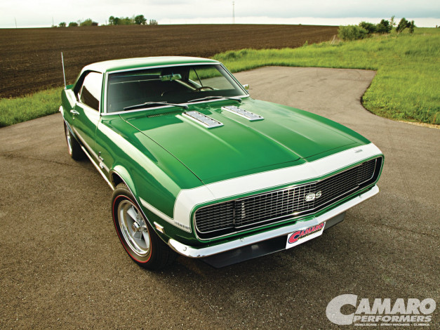 Обои картинки фото 1968, chevy, camaro, rs, ss, автомобили
