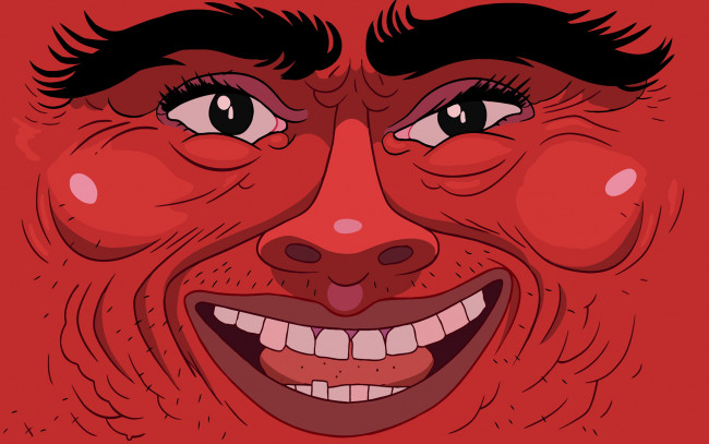 Обои картинки фото векторная, графика, глаза, рот