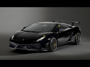 Картинка black gallardo front angle автомобили lamborghini
