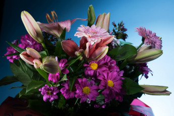 Картинка цветы букеты композиции букет лилии