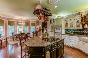 Картинка интерьер кухня мебель посуда