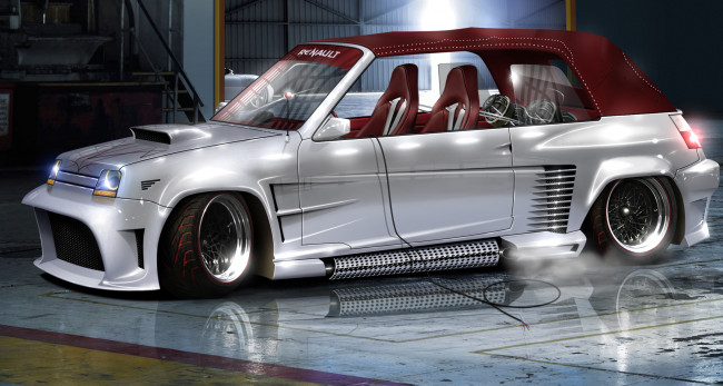 Обои картинки фото автомобили, виртуальный, тюнинг, renault, 5