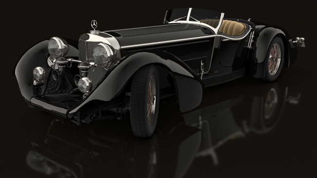 Обои картинки фото автомобили, 3д, mercedes, 1930