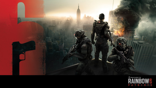 Обои картинки фото видео, игры, tom, clancy`s, rainbow, patriots, солдаты, город