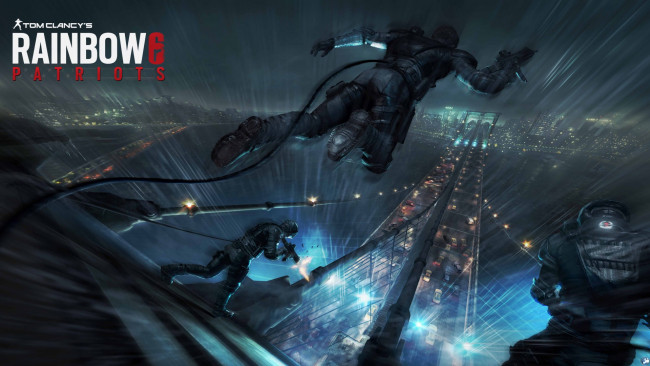 Обои картинки фото видео, игры, tom, clancy`s, rainbow, patriots, солдаты, мост