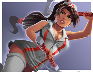 Картинка рисованные люди league of legends lol fist shadow akali nurse