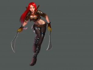 Картинка league+of+legends фэнтези девушки белый фон эротика взгляд katarina lol league of legends