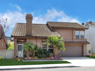 Картинка города -+здания +дома пальмы газон ландшафт дома