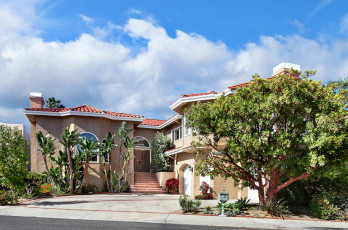 Картинка города -+здания +дома ландшафт дом кусты деревья