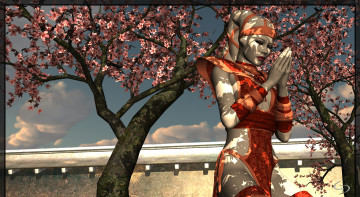 Картинка 3д+графика существа+ creatures сакура взгляд халк